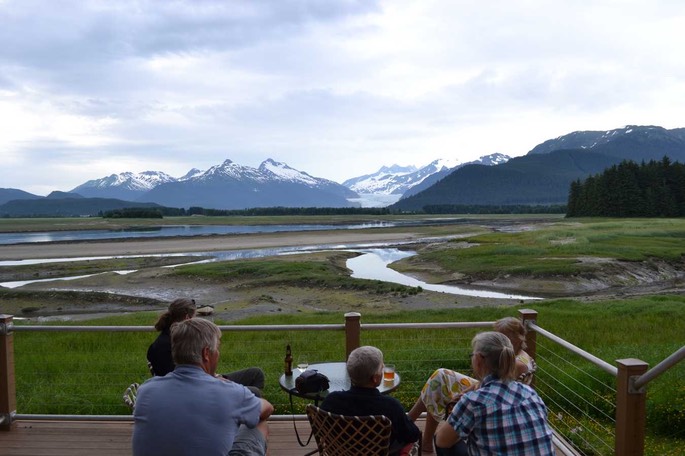 Sissi Terrasse Blick Mendenhallgletscher [Desktop Auflösung]